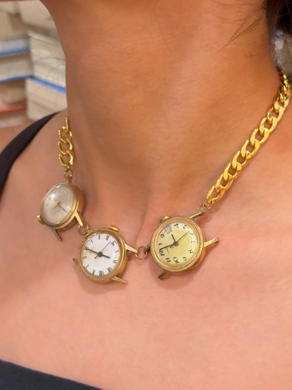 Reworked Handmade Vintage Watch Necklace - Picture 2 of 5